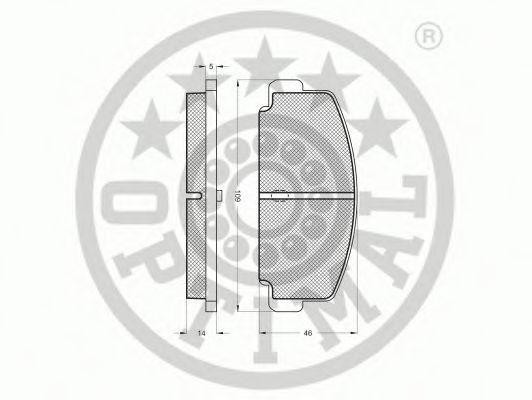 Комплект тормозных колодок, диско 9172 OPTIMAL