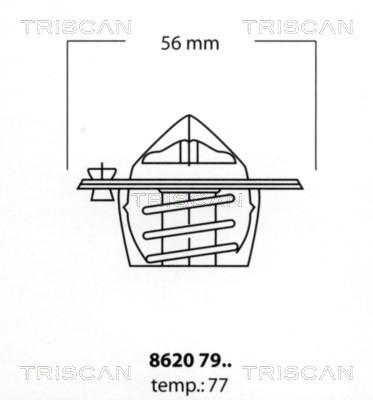 Термостат, охлаждающая жидкость 8620 7977 TRISCAN
