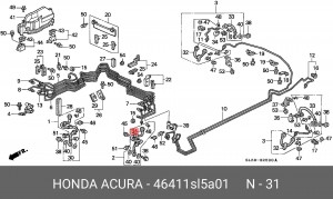 Тормозной шланг 46411SL5A01 HONDA