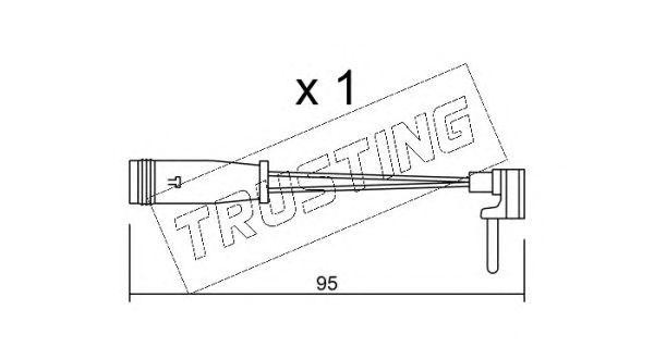 Сигнализатор, износ тормозных колодок SU.129 TRUSTING