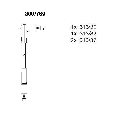 Ккомплект проводов зажигания 300769 BREMI
