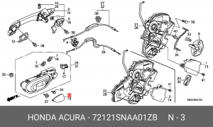 Накладка ручки двери внутренняя 72121SNAA01ZB HONDA