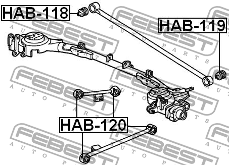 Сайлентблок HAB-118 FEBEST