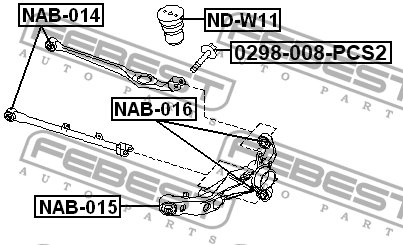Сайлентблок NAB-016 FEBEST