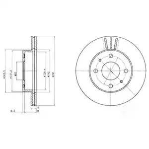 Тормозной диск BG4047 DELPHI