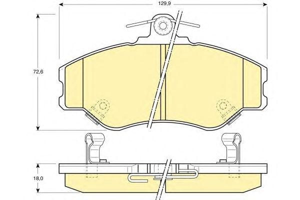 Комплект тормозных колодок, диско 6130891 GIRLING