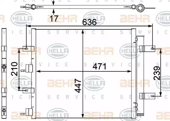 Конденсатор, кондиционер 8FC 351 304-181 HELLA