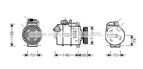 Компрессор кондиционера AIK226 AVA