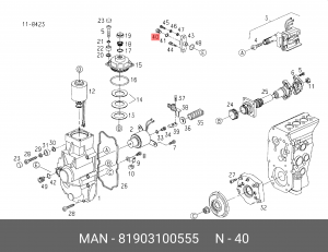 Болт 81903100555 MAN