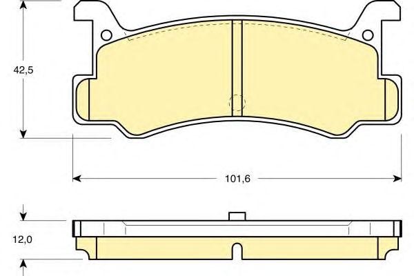 Комплект тормозных колодок, диско 6103759 GIRLING