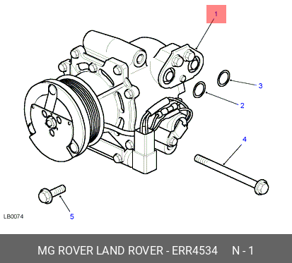 Компрессор, кондиционер ERR4534 LAND ROVER