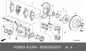 Тормозной суппорт 45002SEAE01 HONDA