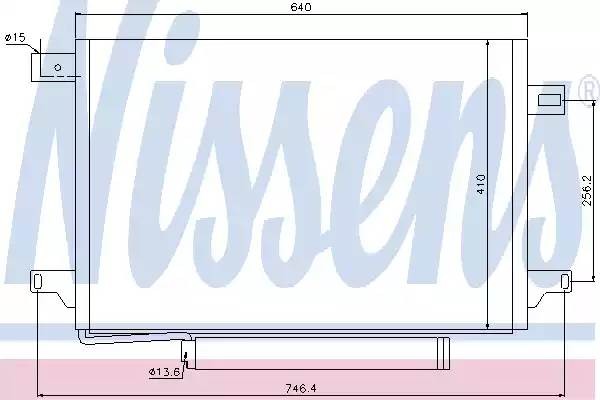 Конденсатор, кондиционер 940054 NISSENS