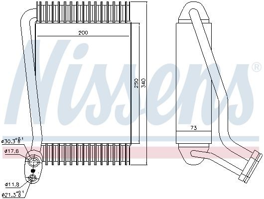 Испаритель, кондиционер 92143 NISSENS