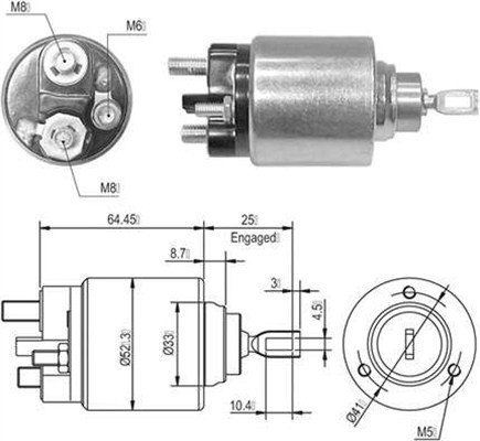 Тяговое реле, стартер 940113050010 MAGNETI MARELLI