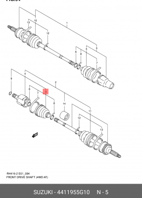 Пыльник ШРУСа 44119-55G10 SUZUKI