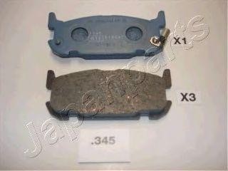 Комплект тормозных колодок, диско PP-345AF JAPAN PARTS GROUP