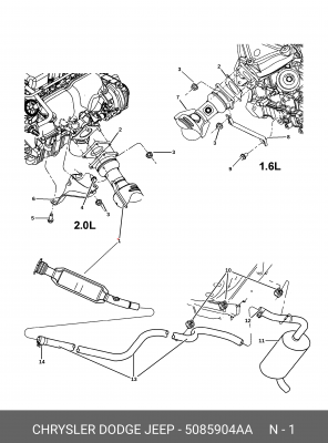 Катализатор 5085 904AA CHRYSLER