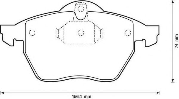 Комплект тормозных колодок, диско 571920B BENDIX JURID