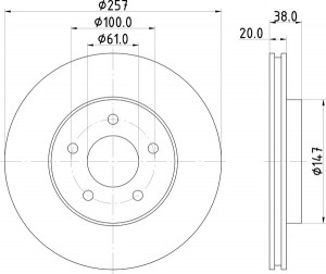 Тормозной диск MDC1065 MINTEX