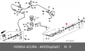 Главный цилиндр, система сцепления 46920SP0A01 HONDA