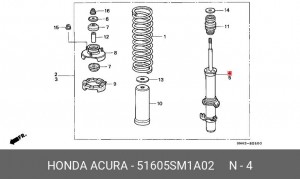 Амортизатор 51605SM1A02 HONDA
