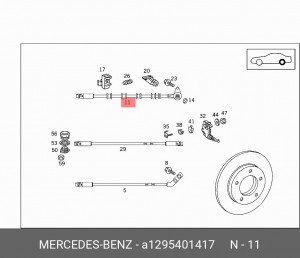 Датчик, частота вращения колеса A 129 540 14 17 MERCEDES BENZ