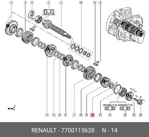 Деталь 7700115628 RENAULT