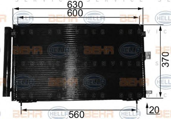Конденсатор, кондиционер 8FC 351 037-661 HELLA