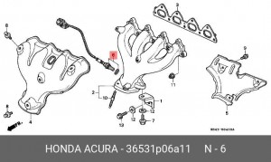 Лямбда-зонд 36531P06A11 HONDA