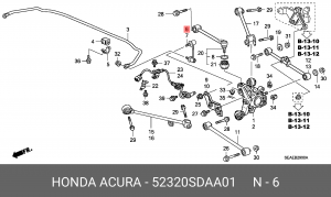 Стойка стабилизатора 52320-SDA-A01 HONDA