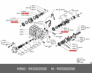Подшипник ступицы колеса 993302050 HINO