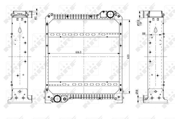 Теплообменник, отопление салона 58621 NRF