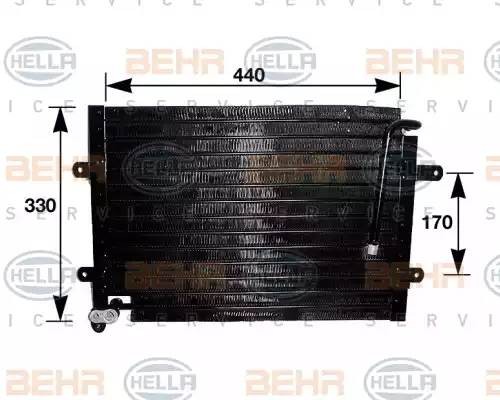 Конденсатор, кондиционер 8FC351036471 HELLA