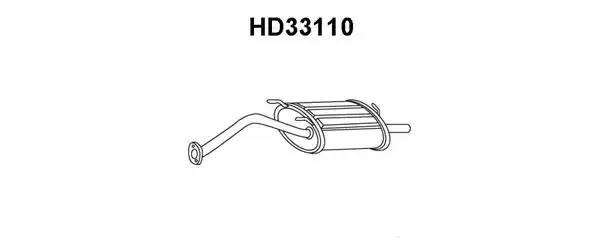 Глушитель выхлопных газов конечный HD33110 VENEPORTE