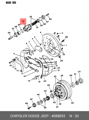 Колесный тормозной цилиндр 408 8893 CHRYSLER