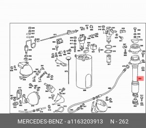 Амортизатор подвески A1163203913 MERCEDES BENZ