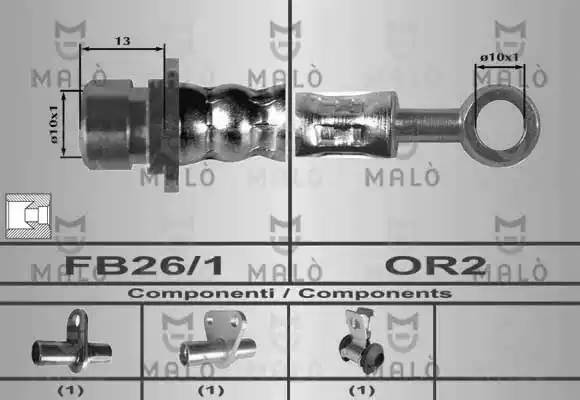Тормозной шланг 80332 MALO