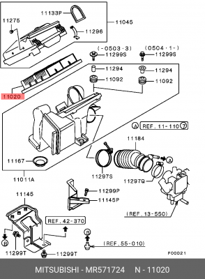 Фильтр воздушный MR571724 MITSUBISHI