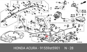 Держатель проводов 91559ST5901 HONDA