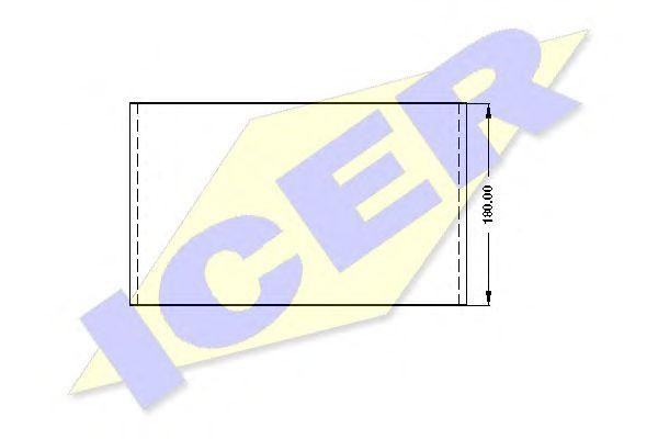 Комплект тормозных башмаков, барабанные тормоза 21813500 ICER