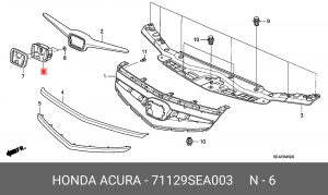 Решетка радиатора 71129SEA003 HONDA