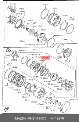 Диск фрикционный АКПП FNE119370 MAZDA