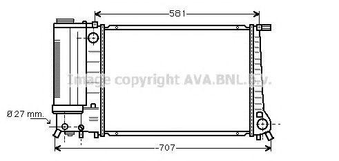 Радиатор охлаждения ДВС BW2163 AVA