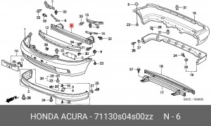 Носитель, буфер 71130S04S00ZZ HONDA