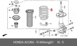 Пружина подвески 51406SNGJ01 HONDA