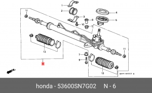 Рулевой механизм 53600SN7G02 HONDA