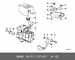 Реле, противоблокировочное устройство 34 51 1 157 427 BMW
