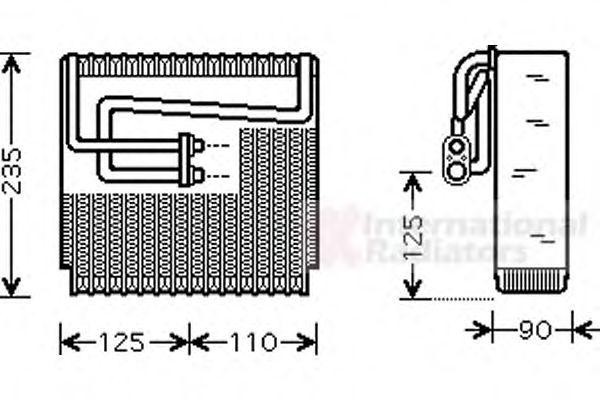 Испаритель, кондиционер 8100V064 VAN WEZEL