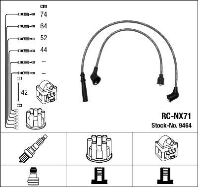 Ккомплект проводов зажигания 9464 NGK NTK